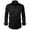 Black, variant on YAYUBA Men's Dress Shirts Long Sleeve Free Stretch Business Casual Wedding Button Down Shirt
