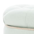 thumbnail image 5 of SAFAVIEH Amelia Tufted Storage Ottoman Robins Egg Blue, 5 of 8