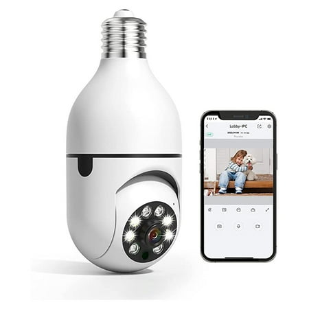 

axGear Light Bulb Security Camera Panoramic Home WiFi Camera with Auto Tracking