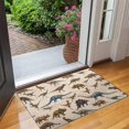 thumbnail image 2 of Beige Realistic Dinosaurs Pattern Door Rugs,Washable Non Slip Door Mats Indoor,Decorative Door Mats,Entry Mat Indoor for Entrance,Bedroom,Kitchen,Bathroom,17"x30", 2 of 6