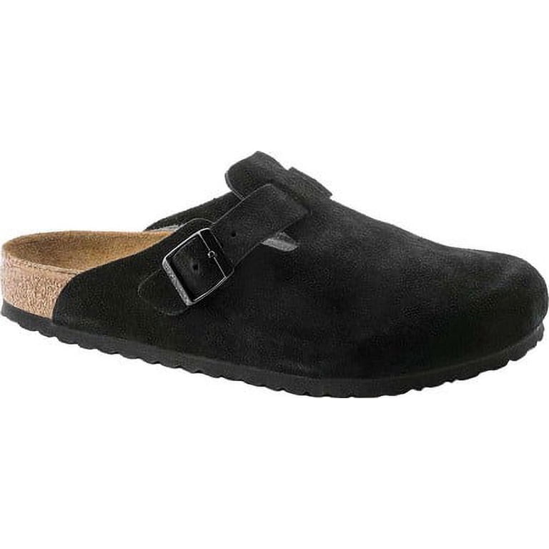 靴 BIRKENSTOCK Boston 44 Birkenstock, Boston BS Suede Clog, Men's, Black, Size 44 - Walmart.com