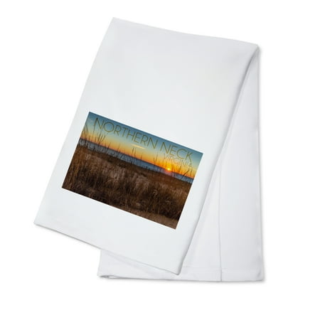 Northern Neck, Virginia - Beach & Sunrise - Lantern Press Photograph (100% Cotton Kitchen