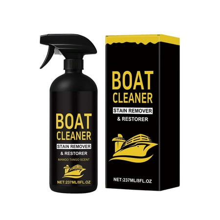 Kieccall 237ml Marine Stain Remover for Boats Removes Salt Water Oil Rust Stains Cleans Protects Surfaces Easy Application Nautical Use