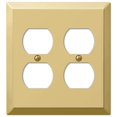 thumbnail image 1 of Placa de pared Amerelle Century Double Duplex de latón pulido, 1 of 3