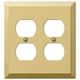 thumbnail image 1 of Placa de pared Amerelle Century Double Duplex de latón pulido, 1 of 3