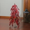 thumbnail image 3 of 2.5' Red Berries Artificial Upside Down Christmas Tree - Unlit, 3 of 3