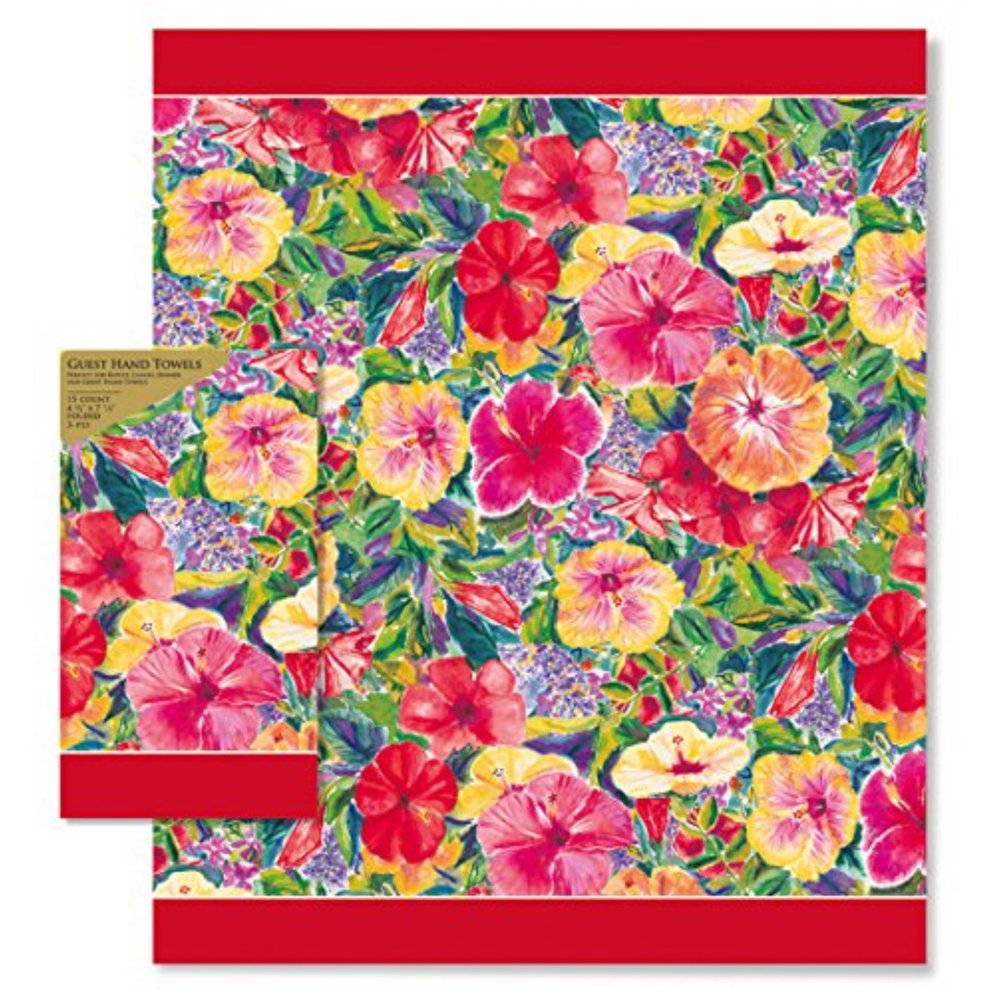Paper Guest Hand Towels Hibisucus Impressions