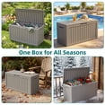thumbnail image 2 of MINDYES 80 Gallon Deck Box, Storage Box for Home Tools, Outdoor Patio Cushions, Holiday Decor, Beige, 2 of 8
