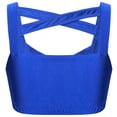 thumbnail image 4 of TiaoBug Girls Activewear Sports Bra Tops Crop Top Shorts Set Gym Workout Outfits 6-14 Royal_Blue 12, 4 of 7