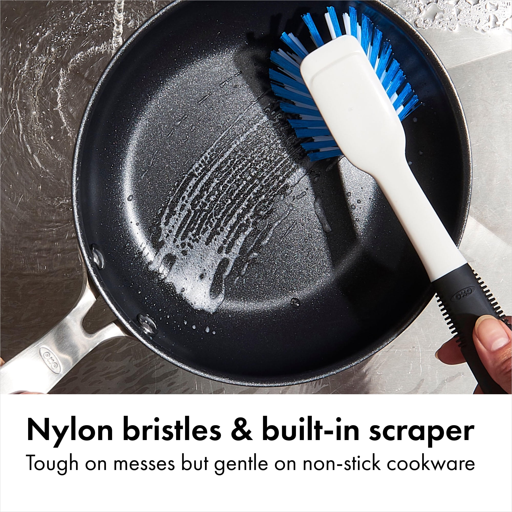 OXO SoftWorks Cleaning Dish Brush with Scraper