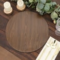 thumbnail image 5 of Efavormart 6 Pack Brown 13" Paper Placemats With Walnut Wood Design, Round Disposable Dining Table Mats, 5 of 11