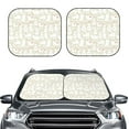 thumbnail image 2 of Goofa White Rabbit Pattern 2 Piece Car Windshield Sun Shade Foldable | Front Windshield Shade for Sun, Heat and UV Rays | Sunshade for Car Front Window-Medium, 2 of 7