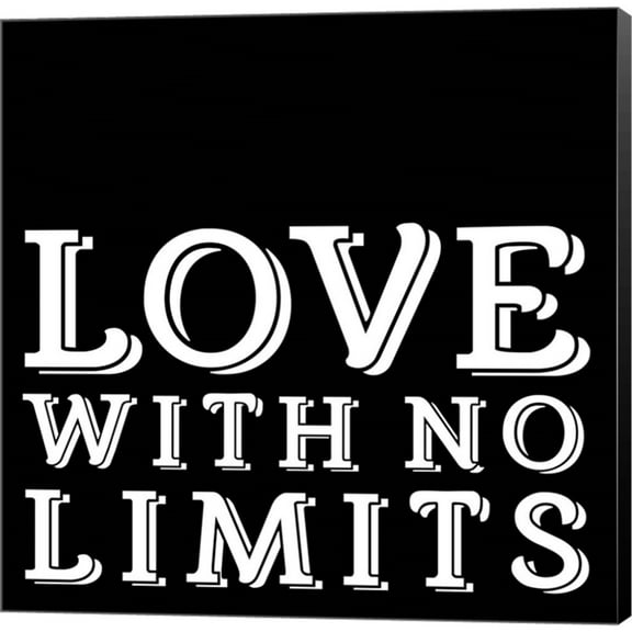 Great Art Now In Black & White Sentiment IV-No Limits by JC Designs, Canvas Wall Art, 12W x 12H