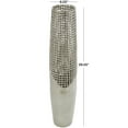 thumbnail image 3 of DecMode 29" Tall Grid Inspired Silver Aluminum Vase with Open Frame Design, 3 of 7