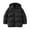 Black, variant on KAUOD Boys Girls Quilted Hooded down Jackets Plain Winter Warm Outdoor Windproof Zip up Puffer Coats Kids Thick Outwear
