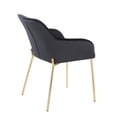 thumbnail image 4 of Daniella Contemporary Dining Chair in Gold Steel and Black Velvet by LumiSource - Set of 2, 4 of 4