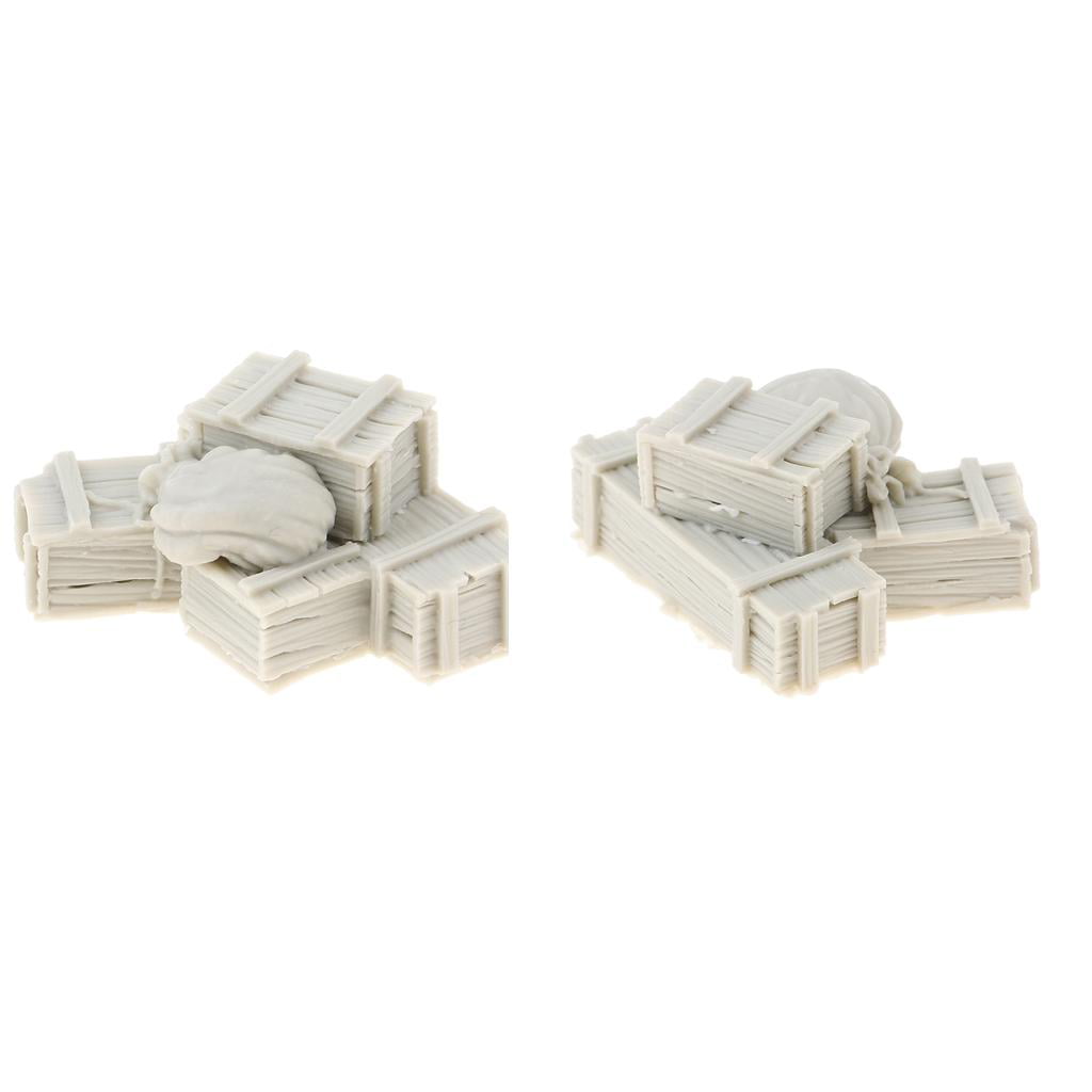 Resin Scenario Decorations Soldier Resin Ammunition Boxes & Bags Model Kit 