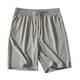thumbnail image 1 of MKLEKYY Pantalones Cortos Casuales de Verano para Mujer, de Seda de Hielo, Holgados, de Largo Medio, para Entrenamiento, Cómodos, con Cintura Elástica y Cordón, de Color Puro y Básico., 1 of 3