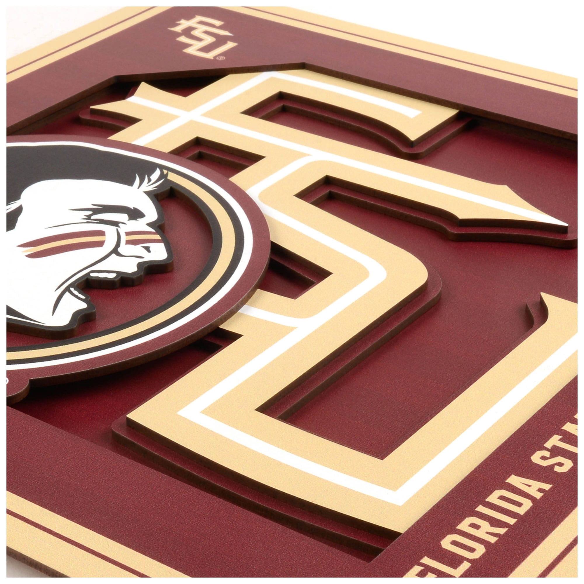 Florida State Seminoles 12'' x 12'' 3D Logo Wall Art