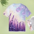 thumbnail image 5 of Lavender T Shirts Basic T-Shirt Short Sleeve Ladies Tee Shirt Summer Graphic Clothing, 5 of 5