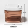 thumbnail image 2 of 1 Récipient Carré à Café à Pression Récipient de Stockage Alimentaire Scellé Organisateur Transparent, 2 of 5