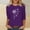 Purple plus size fall tops a1, variant on Women Plus Size Fall 3/4 Sleeve Round Neck Pullover Tops Casual Graphic Boho Tee Shirts Solid Basic Blouses Trendy Winter Vacation Clothes, White 2XL