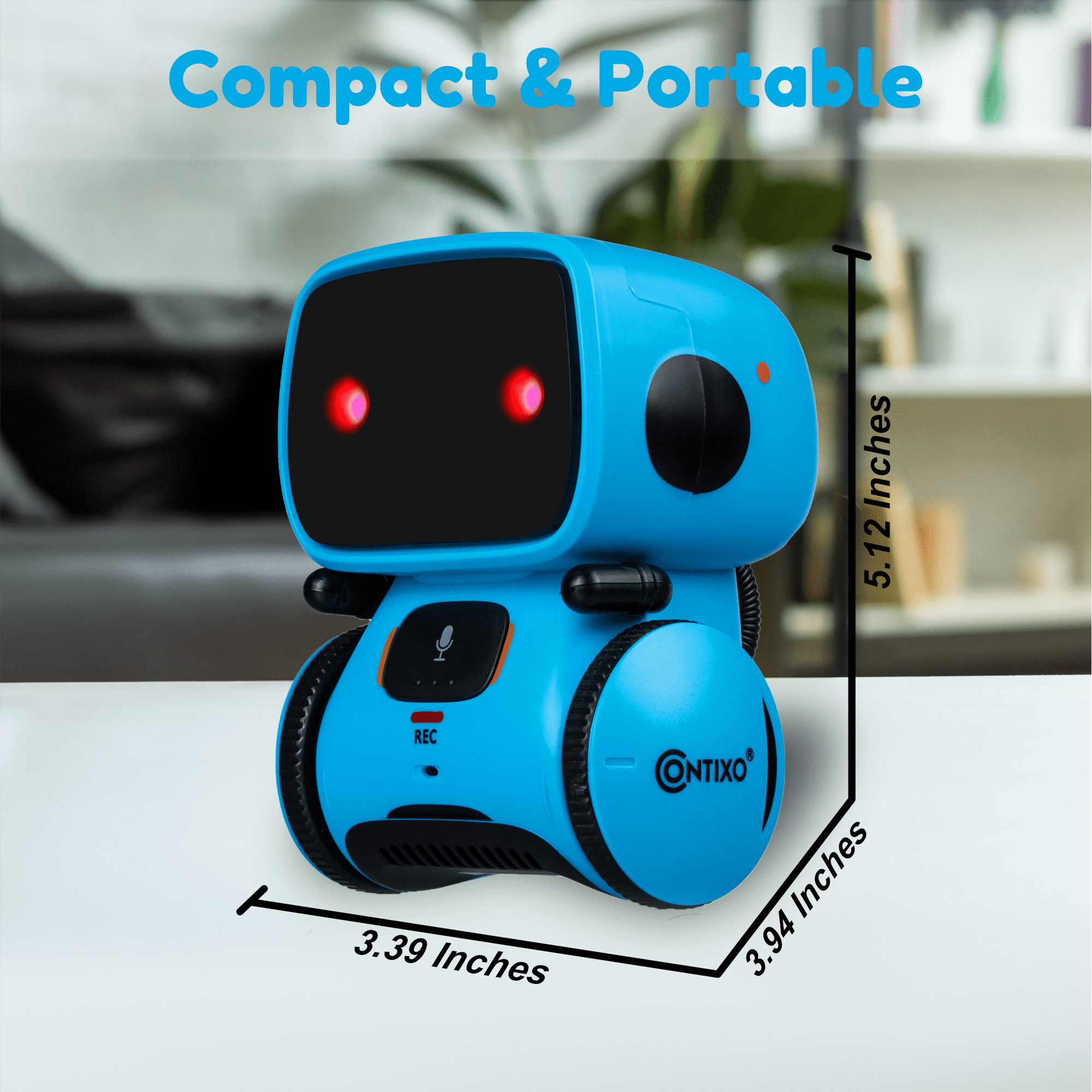 Contixo R1 Kids Robot Toys, Interactive Smart Robots for Kids with Voice Control, Blue