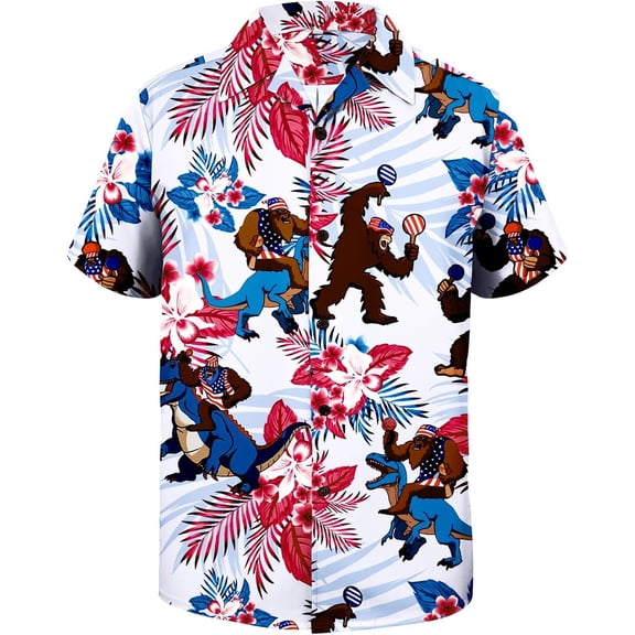 Funny Hawaiian Shirts for Men Short Sleeve Button Down Tropical Novelty Aloha Beach Wear Summer Cruise