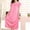 Pink, variant on Royisotas Nightgowns for Women Long Loose Silky Pajamas Orange Pleated Summer Solid Color Crew Neck Juniors Nightdress Comfortable