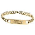 thumbnail image 4 of Pulsera de cadena de eslabones Pulsera de eslabones Brazalete Hip Hop Joyería Pulsera del día para Navidad Día de Acción de Gracias oro, 4 of 8