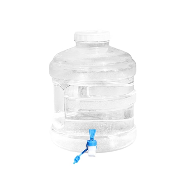 Réservoir d'Eau avec Robinet Bouilloire de Camping Portable Poignée Seau en Plastique Transparent pour Sports Extérieurs Camping Randonnée Hydratation