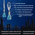 thumbnail image 2 of Gem Stone King 925 Silver and 10K Yellow Gold London Blue Topaz and White Lab Grown Diamond Dangle Earrings for Women | 3.28 Cttw | Gemstone November Birthstone | Pear Shape 9X6MM, 2 of 6