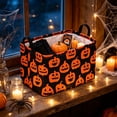 thumbnail image 2 of Lilixerw Halloween Storage Basket Decoration, Rectangular Foldable Organizer with Jack o lantern Print, for Household Space and Seasonal Scene Arrangement, 14.1x10.2x8.2 inch, 2 of 6