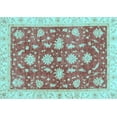 thumbnail image 1 of Ahgly Company Indoor Rectangle Oriental Light Blue Traditional Area Rugs, 2' x 5', 1 of 4