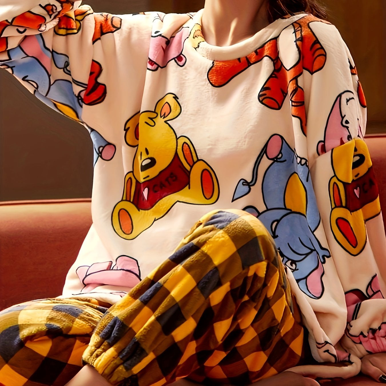 Pyjama Femme 2 Pièces Côtelé - Ensemble Décontracté Manches Longues Pour Maison, Maternité & Lounge