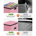thumbnail image 4 of Cajas organizadoras de archivos Oterri, pequeñas, 31 x 21 x 30 cm, 2 unidades, color rosa, 4 of 7