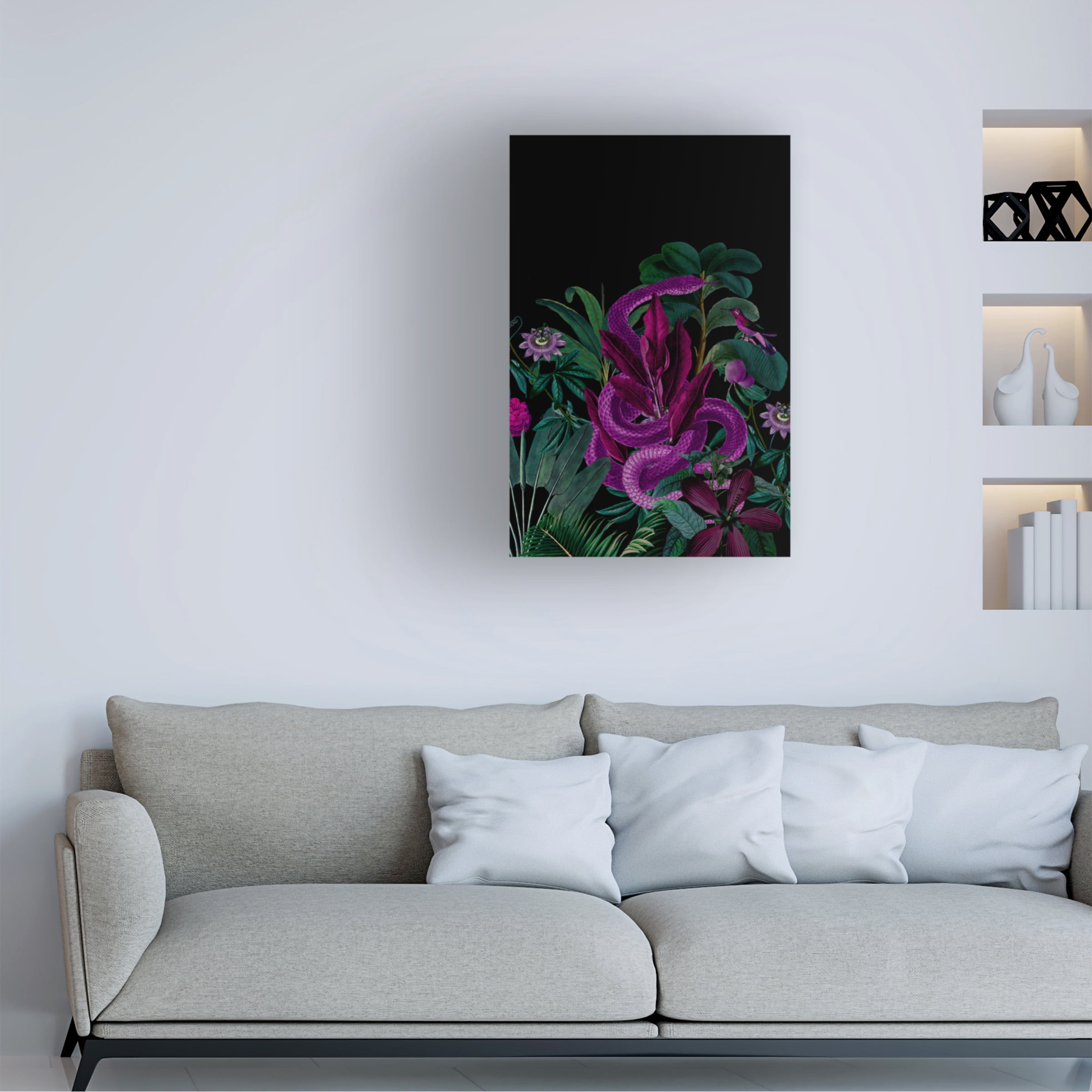 Andrea Haase 'Midnight Jungle Snake' Canvas Art