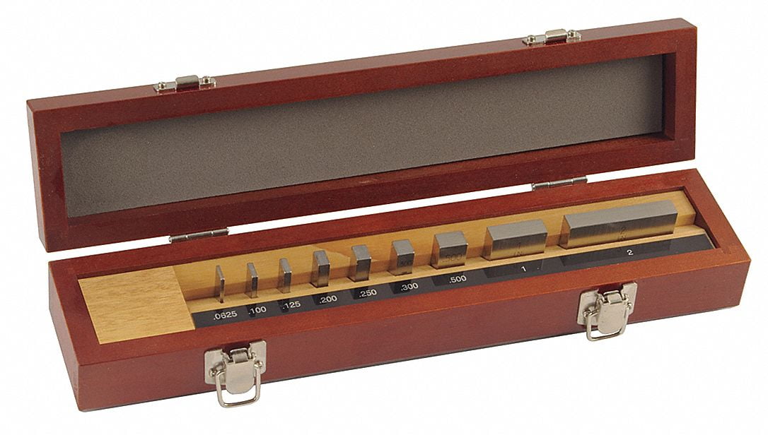 Mitutoyo Gage Block Set,AS1,0.6252 In,9Pc 51693526