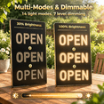 Warm White LED Open Sign 40