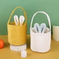 thumbnail image 4 of Easter Basket Stuffers Tote Bag, Bunny Ear Handbag for Kids, Soft Cloth Gift Bag for Candy, Eggs, and Party Favors, 6 Colors, 4 of 6