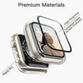 thumbnail image 4 of JETech Case with Screen Protector Compatible with Apple Watch Series 9 8 7 45mm, Overall Protective Cover, Built-in Tempered Glass Film High Sensitivity, 2 Pack (Clear), 4 of 6
