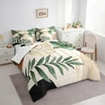 thumbnail image 3 of Manfei Green Monstera Palm 7-Piece Twin Bedding Sets,Tropical Botanical Leaves Bedding Comforter Set,Modern Minimalist Aesthetic Sheet Sets For Kids,Super Cozy Room Decor Reversible, 3 of 8