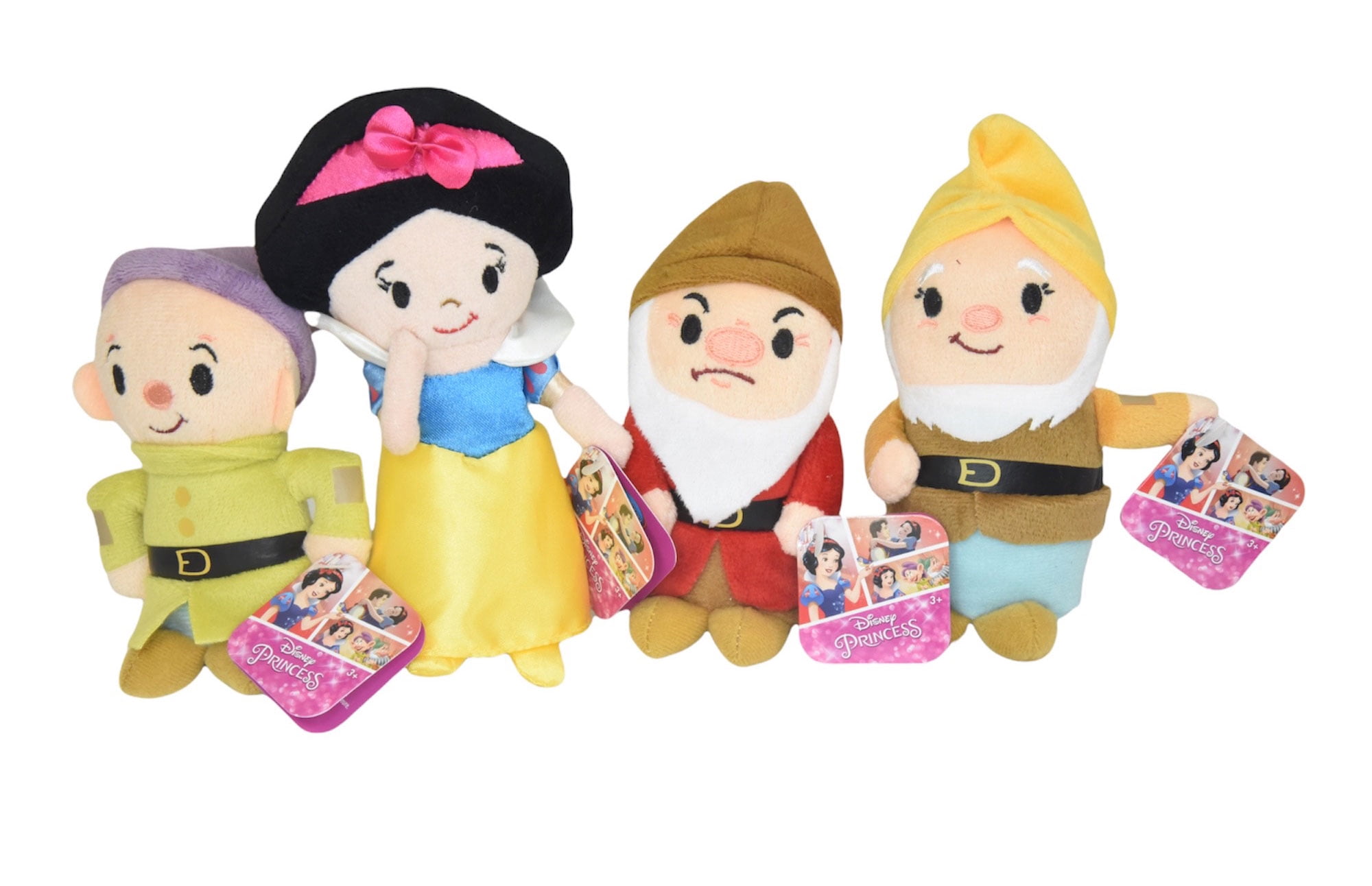 Disney Princess Bean Plush 5 inch Snow White Just Play HAPPY the Dwarf 
