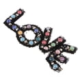 thumbnail image 1 of 1 juego / 4 s, s de de perlas de cristal, estilo amor, adornos para ropa, apliques, decoraciones para reparación / diseño cuenta redonda Baoblaze Parche Aplique Parche de costura, 1 of 8