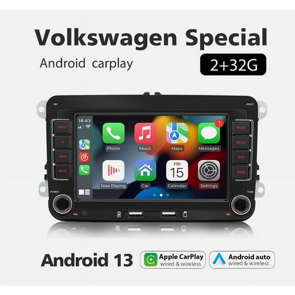 Car stereo with 7 inch Android Apple Carplay GPS for VW Golf MK5 Polo Passat Jetta