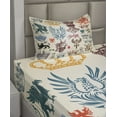 thumbnail image 2 of Ambesonne Medieval Fitted & Top Sheet Set with Sham, Classic Royal Crown Motifs, Multicolor, 2 of 4