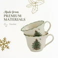 thumbnail image 4 of Spode Christmas Tree Punch Cups - Set of 2 Holiday Mugs for Espresso, Tea, Coffee - 8 Oz Porcelain Cups with Scalloped Rim, Christmas Design - Microwave & Dishwasher Safe, 4 of 7