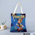 thumbnail image 2 of The Adventures of Pinocchio Bolso de tela con estampado de lienzo para mujer, bolsa de compras reutilizable y estética, con cremallera interior, regalo para mujer,40*45cm., 2 of 6