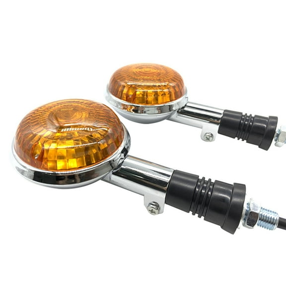 Zeiwohndc LED Motorcycle Turn Signal Indicator Amber- Light Lamp Mini Blinker for Virago