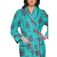 thumbnail image 4 of Moomaya Printed WoMen's Robe Dressing Gown With Pockets Bath Robe Girls, 4 of 6